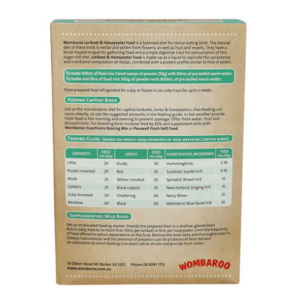 Wombaroo Lorikeet & Honeyeater Food 1.5kg