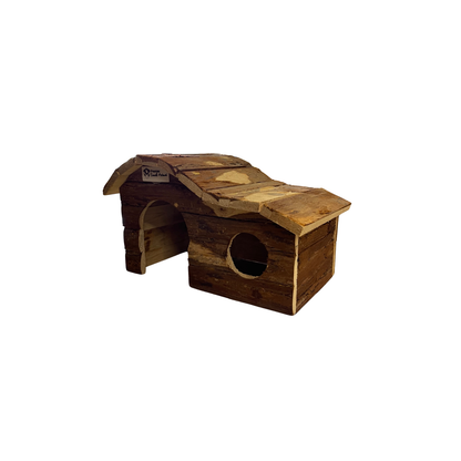 Dark Wooden Curved Roof House