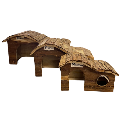Dark Wooden Curved Roof House